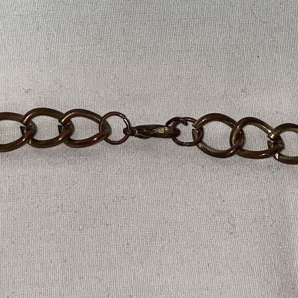 Chain necklace with chunky blue beads - Picture 6 of 6